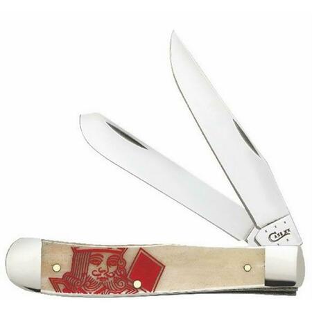 CASE CUTLERY 43401 6254 SSM Poker Family King of Diamonds Trapper CAS-43401